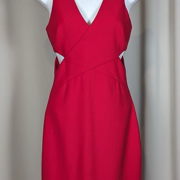 Elizabeth and James Aldridge Cut Out Sheath Dress Red Size 0 - Picture 15 of 16